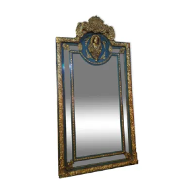 Miroir turquoise et doré - 110x220cm