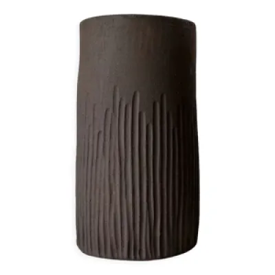 vase Stripe noir, Claycraft