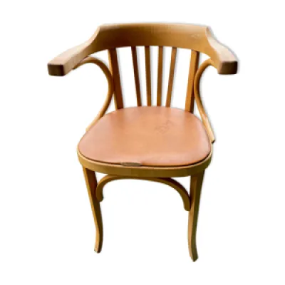fauteuil Baumann n°21 - assise cuir