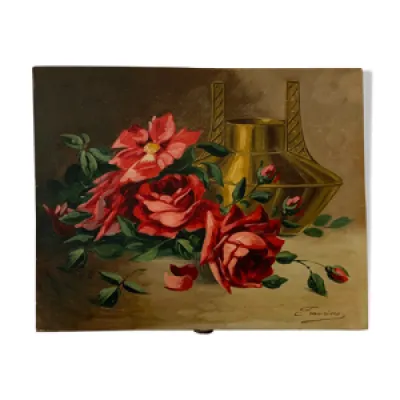 Ancienne peinture de - roses