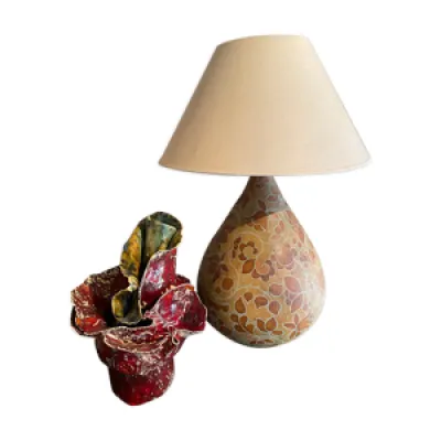 Lampe en céramique avec - floral