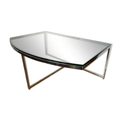 Table basse verre et - chrome