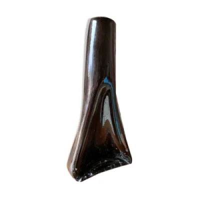 Vase céramique émaillé - noir