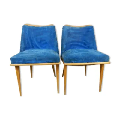 paire de fauteuils bleu