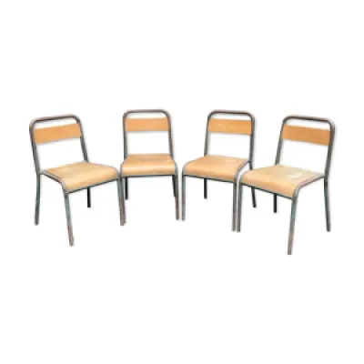 Suite de 4 chaises d’école - stella