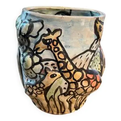 Vase girafe artiste contemporaine