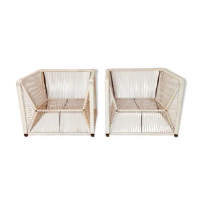 2 fauteuils de jardin - blanc