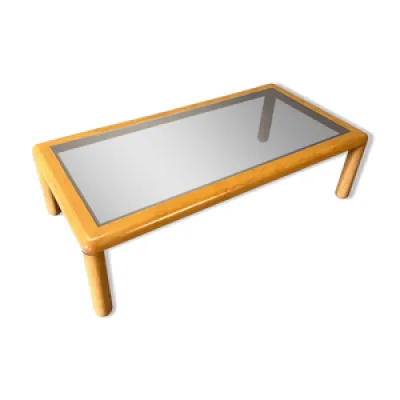 Table basse en bois et - plexiglas