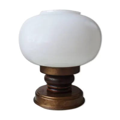 Lumière de table en - laiton bois