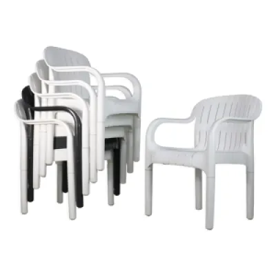 Set de 6 fauteuils d'extérieur - pierre