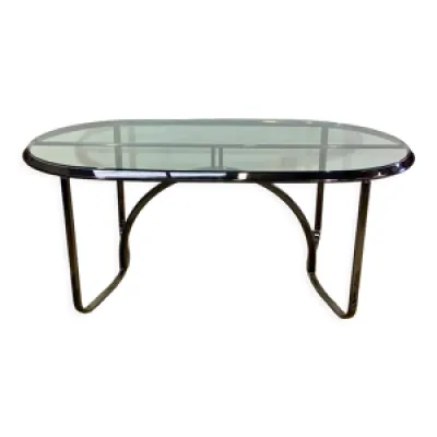 Table verre et acier - design