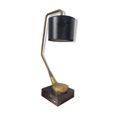 lampe club de golf bronze - marbre