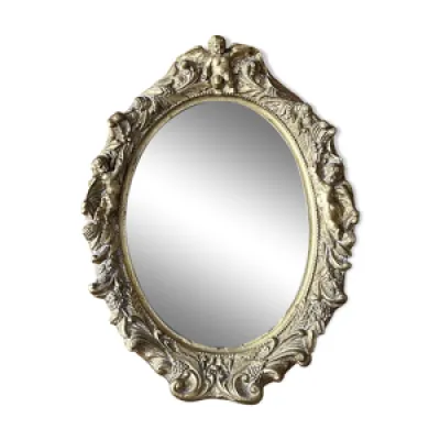 miroir ovale mouluré