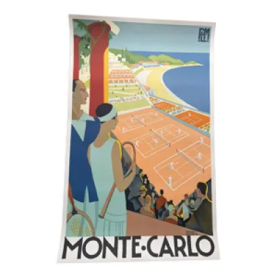 Affiche Monte Carlo signée - roger
