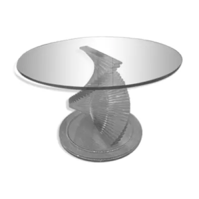 Table ronde design verre