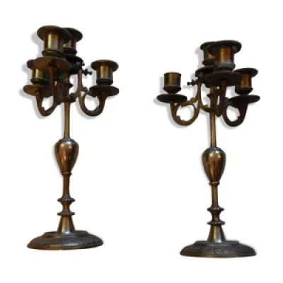 Paires de chandeliers - bronze fin