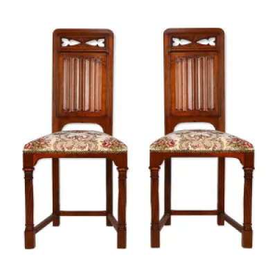 Paire de chaises néo-gothique - 1890