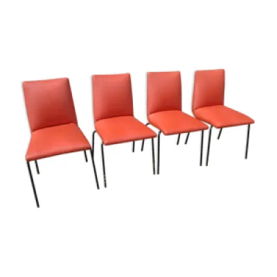 Set of 4 chairs by Pierre - guariche for meurop