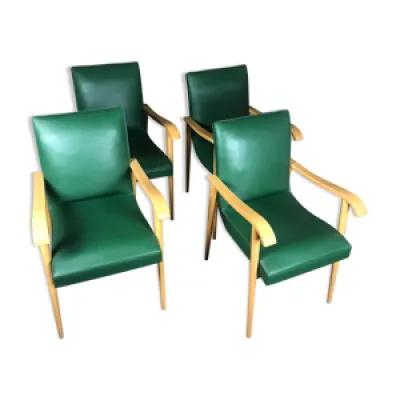 fauteuils bridge en hêtre - vert