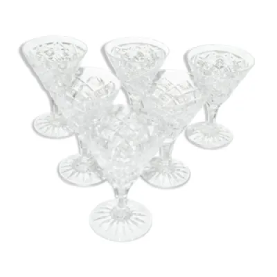 Série de 6 verres à - porto cristal