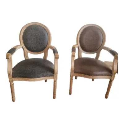 fauteuils médaillon - louis xvi