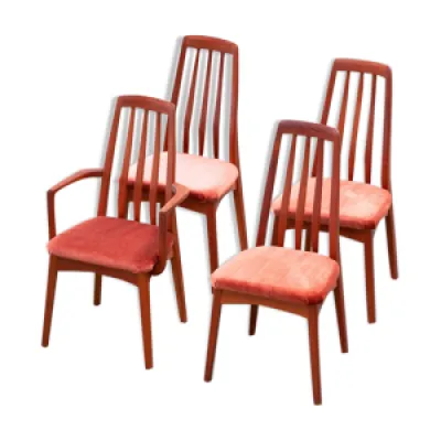Série de 4 chaises scandinaves - dossier