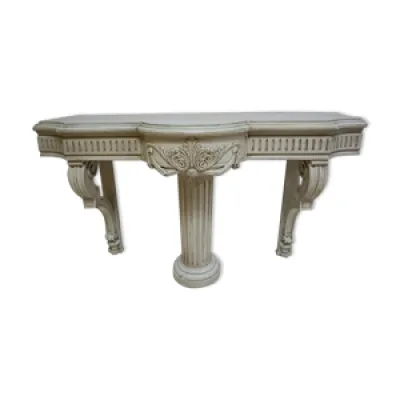 Table de console en bois - colonne