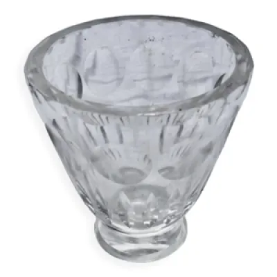 Vase  ancien en cristal - daum france croix