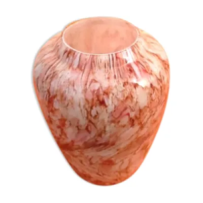 Vase  verre marmoréen - brillant