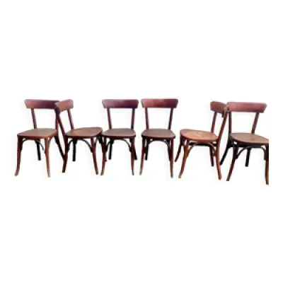 Lot de 5 anciennes chaises - 1930 bois