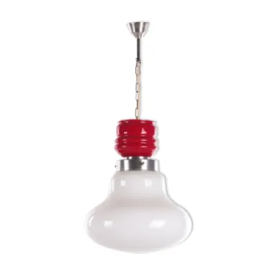 Suspension lampe avec - verre 1960