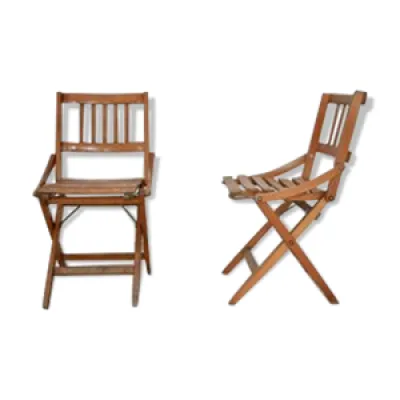 chaises pliantes Mid-Century - ensemble