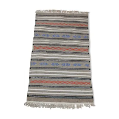 tapis kilim gris berbère - 100x60cm