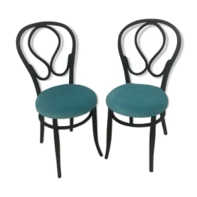 Lot de deux chaises relookées - mat noir