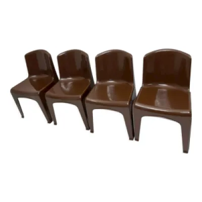 4 chaises empilables - 1970 design