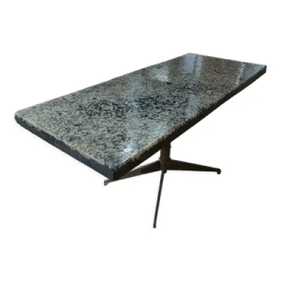 Table basse en pierre - acier