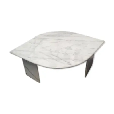 Table basse en marbre - 1970 blanc