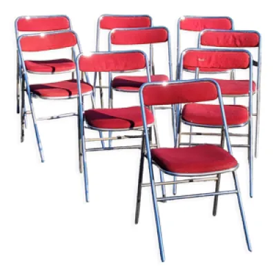 Set de 9 chaises pliantes