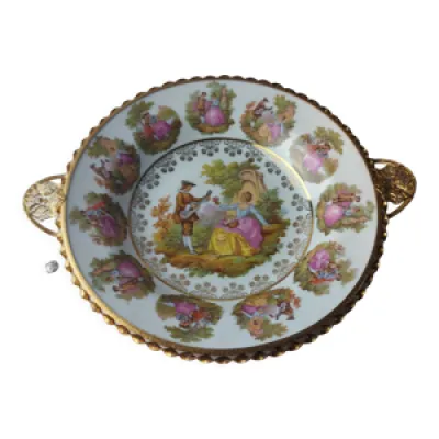 Coupe décor Fragonard - porcelaine