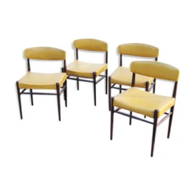 Set de 4 chaises scandinaves - palissandre