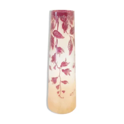 Vase Legras rubis en - verre art nouveau