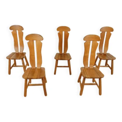 set 5 chaises salle - 1960