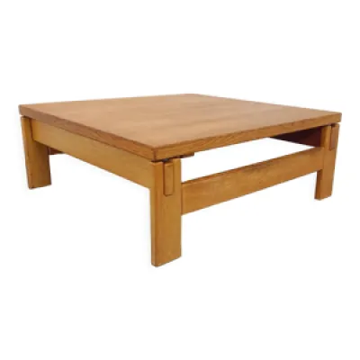 Table basse carrée vintage - bois massif