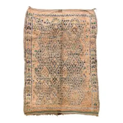 Tapis berbère marocain - ocre motifs