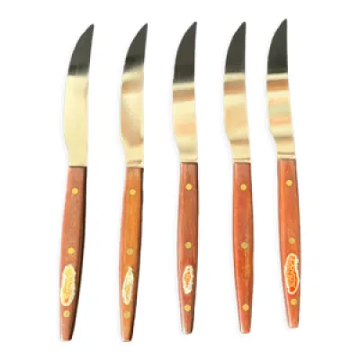 Couteaux à viande scandinave - bois inox