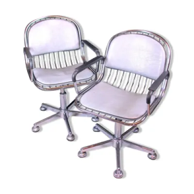 paire de chaises vintage - metal