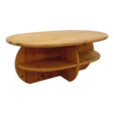 table basse moderniste - massif ovale