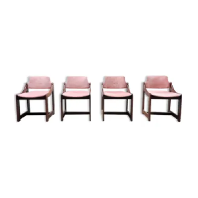4 chaises de salle à - italien velours