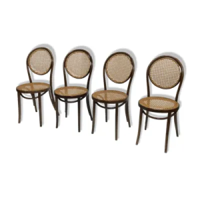 Ensemble vintage de quatre - chaises thonet