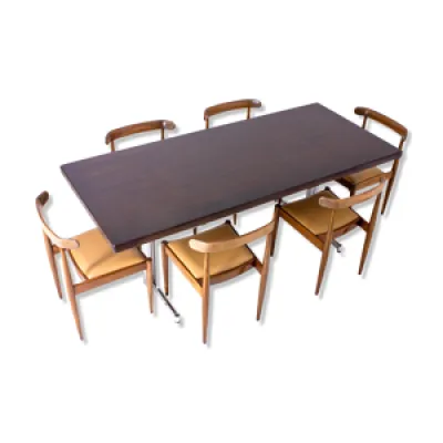 table à manger rectangulaire - bois 1960